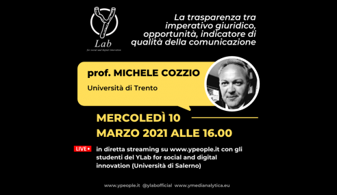 Michele Cozzio al YLab: la trasparenza tra imperativo giuridico, opportunità, indicatore di qualità della comunicazione